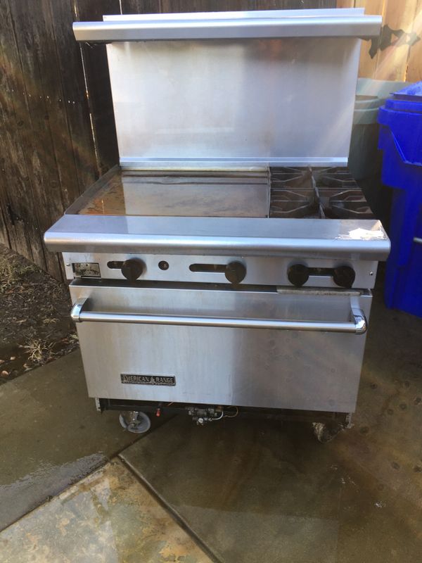 Commercial oven , flat top grill and 2 burners American Range for Sale in Exeter, CA OfferUp