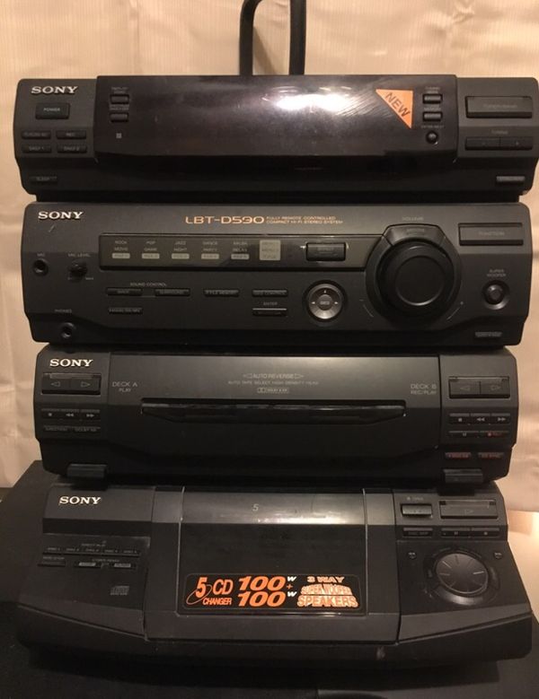 Sony LBT - D590 Compact HI-FI Stereo System 5 Disc Changer Dual Cassette for Sale in Greensboro 