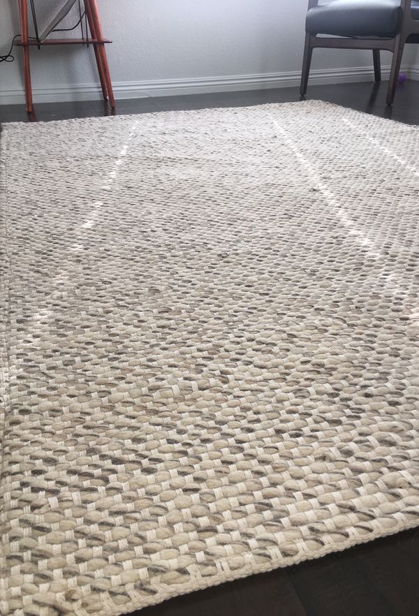 Chunky Knit Wool Woven Rug Project 62 5x7 For Sale In Ontario Ca Offerup