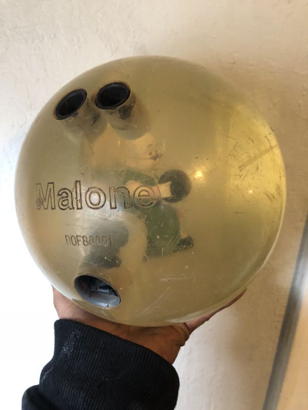 Custom made clear bowling ball with embedded character (dragon ball