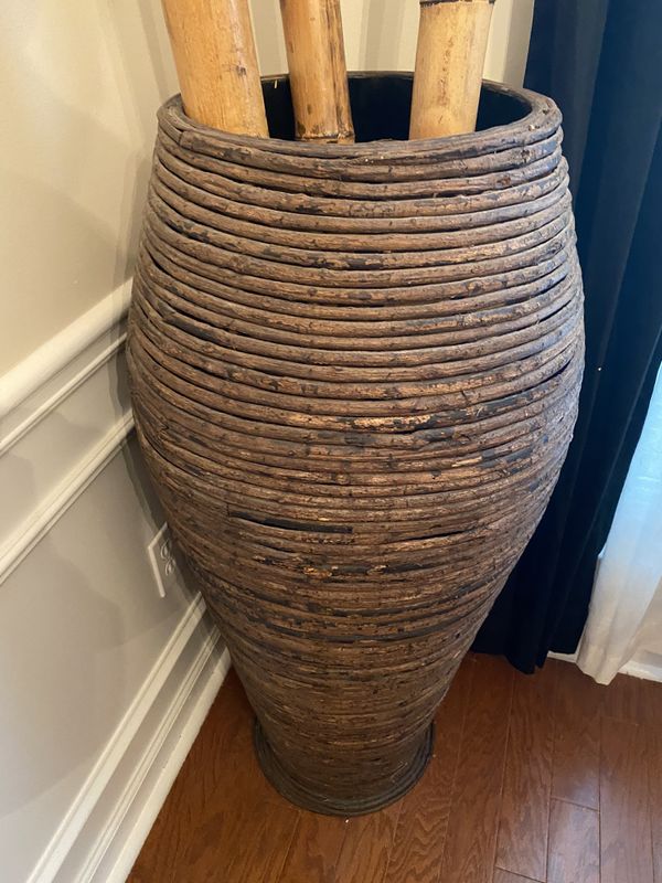 Vase and Three 3 Bamboo Sticks for Sale in Cumming, GA OfferUp