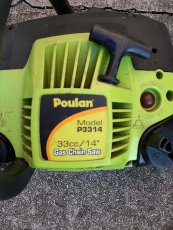 Poulan model p3314 33cc 14" has chain saw for Sale in Columbus, OH
