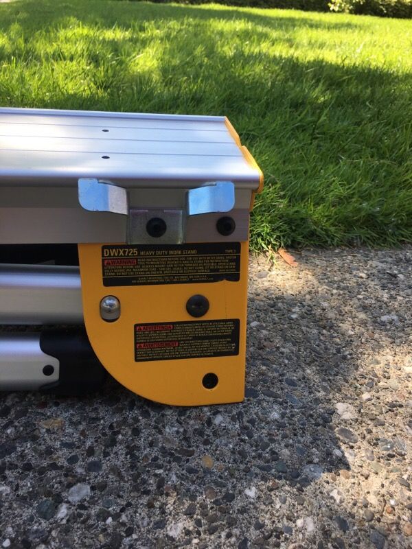 DEWALT DWX725 Heavy Duty Work Stand with DW7231 miter saw mounting