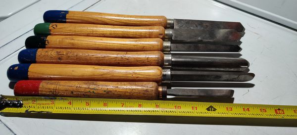 buck brothers 6 pc wood lathe chisel turning tools for