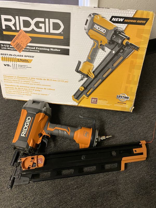 RIDGID 21Degree 31/2 in. Round Head Framing Nailer for Sale in Garden