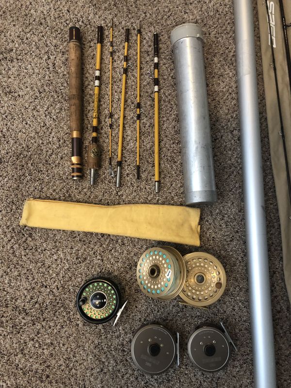 Sage fly rods, vintage orvis saltwater reel, vintage fly spin combo rod