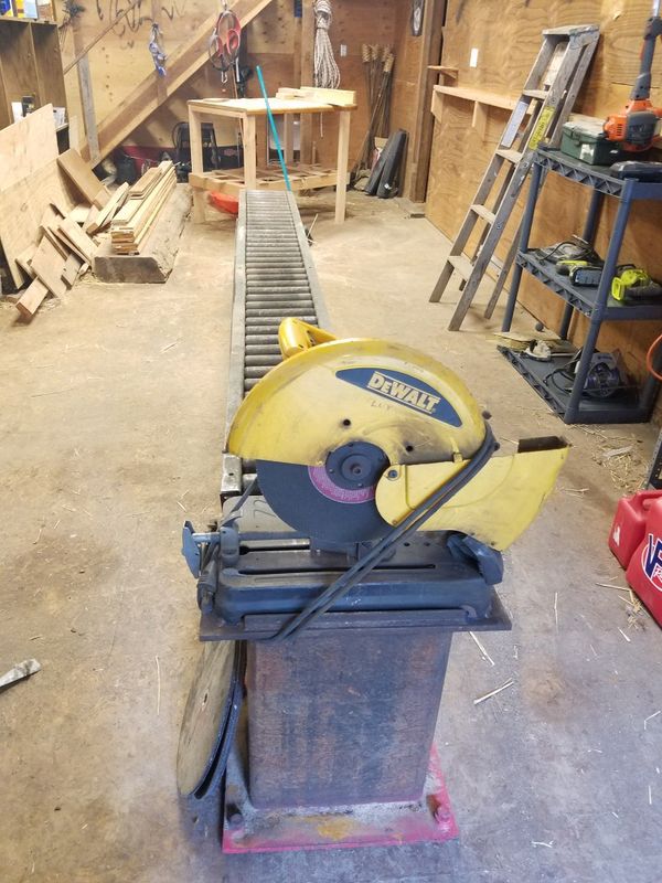 Dewalt metal chop saw and roller table fab for Sale in Stevenson, WA OfferUp