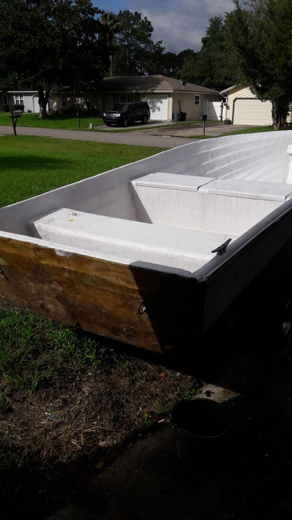 14' fiberglass jon boat for Sale in New Smyrna Beach, FL OfferUp