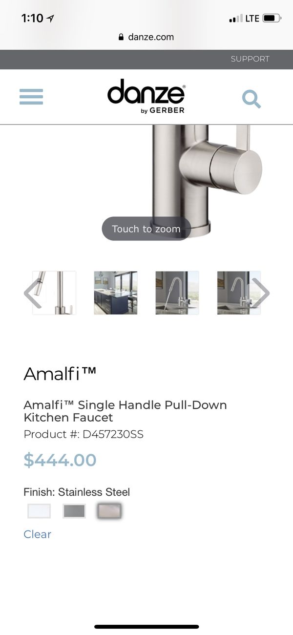 Danze By Gerber Amalfi Single Handle Pull Down Kitchen Faucet Stainless For In Puyallup Wa Offerup