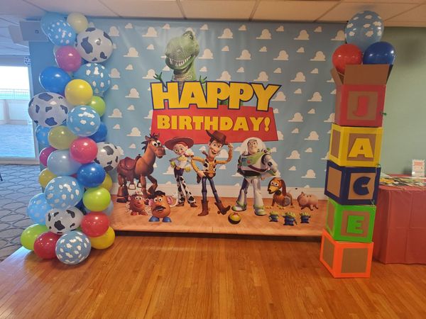 Custom designed Happy Birthday Toy Story backdrop for Sale in Boca ...