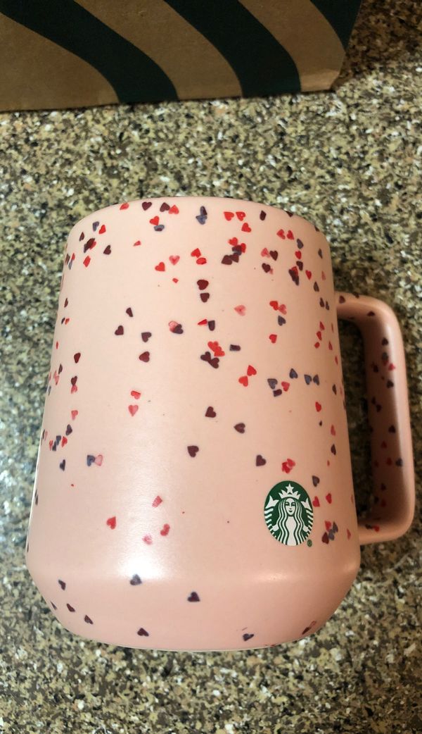starbucks valentines day glass mug