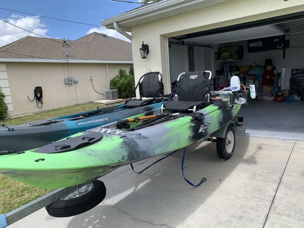 Two kayaks & trailer for sale for Sale in Cape Coral, FL - OfferUp