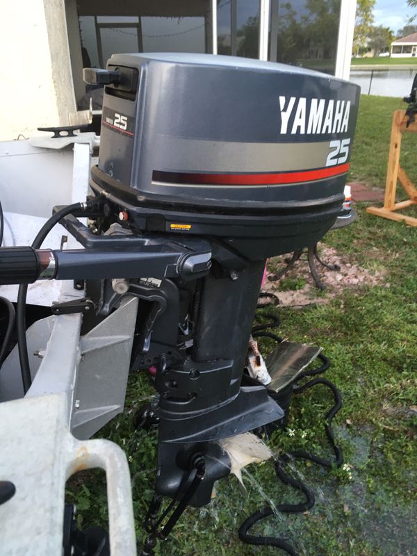 Yamaha 25hp 25 hp Short Shaft Tiller Outboard Motor Excellent Condition ...