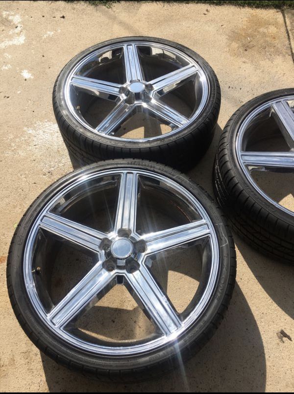 22 inch Iroc chrome wheels/rims and tires 5 lug bolt pattern 5x120 for ...