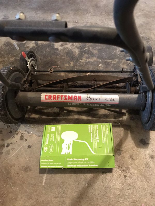 Craftsman Quiet Cut 18 inch Push Lawn Mower w/ Sharpening Kit for Sale