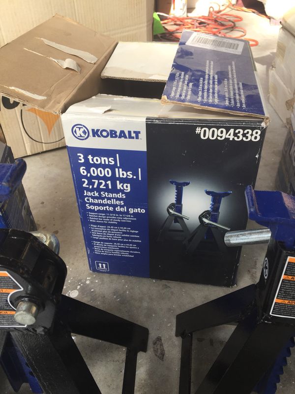 Kobalt 2 1 4 Ton Floor Jack Pair Of 3 Ton Stands And One 2