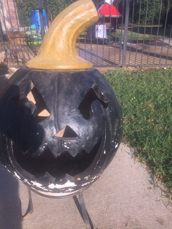 Halloween Jack O Lantern Pumpkin Chiminea Fire Pit Rhome Texas 38