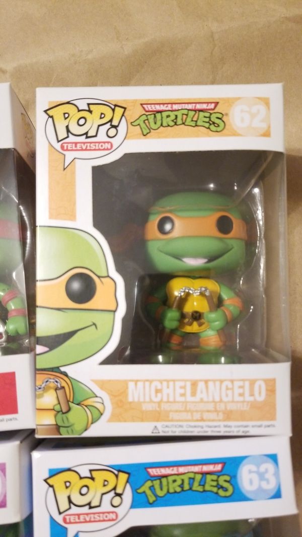 ninja turtles funko pop set