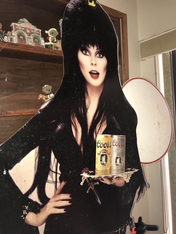 Rare Elvira 70” authentic coors light standee cardboard cutout for Sale ...