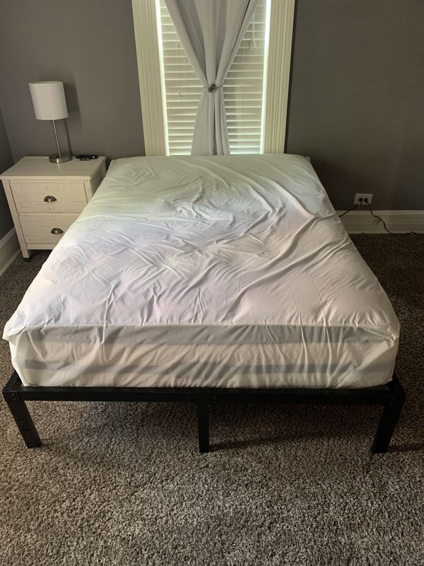 Full size pillow top mattress and frame (no box spring ...