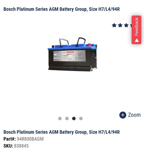 Bosch Platinum Agm Battery Part 94r800bagm For Sale In Las