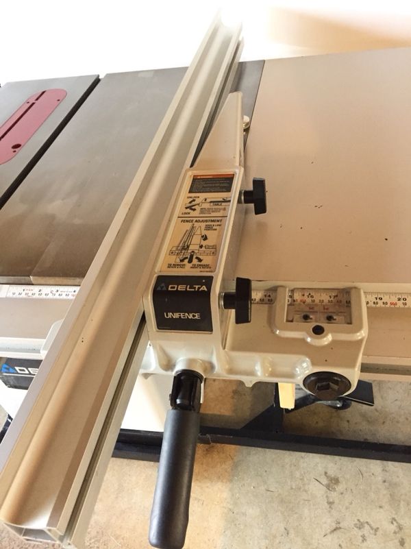 Delta X5 Unisaw Table Saw Left Tilt 36L31X Unifence 52” MINT Condition