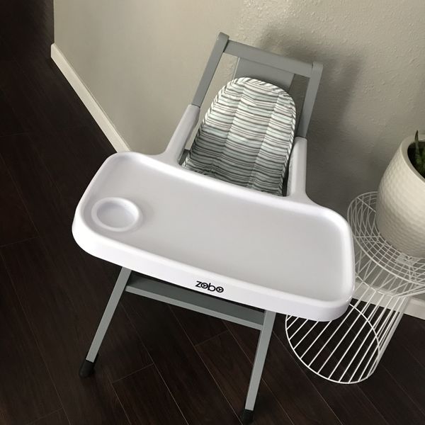 ZOBO baby toddler high chair modern contemporary grey compact for Sale