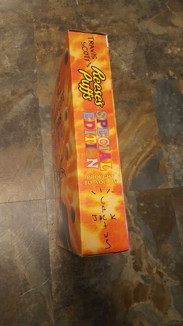 Travis scott cactus jack cereal reeses puffs family size box for Sale