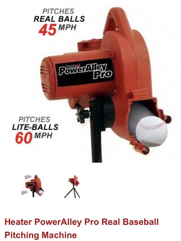 Heater power alley Pro Real Baseball Pitching Machine includes 2030