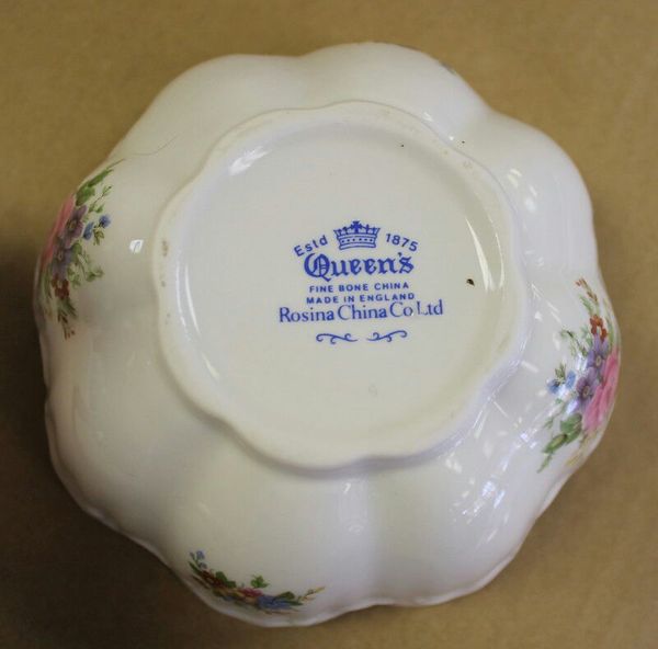 Queen's Rosina China Co. Ltd. 1875 Rose Fine Bone China Small Bowl for Sale in Lauderdale Lakes