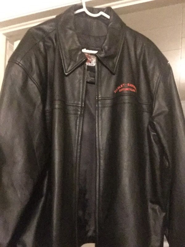 Mens Harley Davidson Black Leather Motorcycle JacketRN103819CA03402