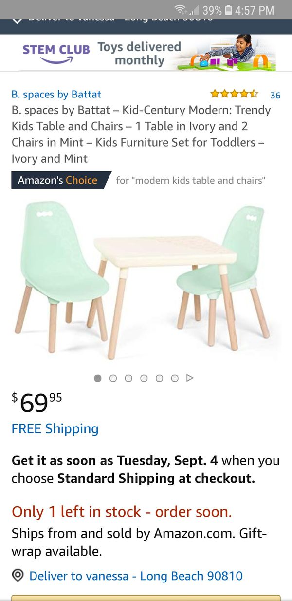 B Spaces Kid Century Modern Table And Chairs For In Long Beach 50sold