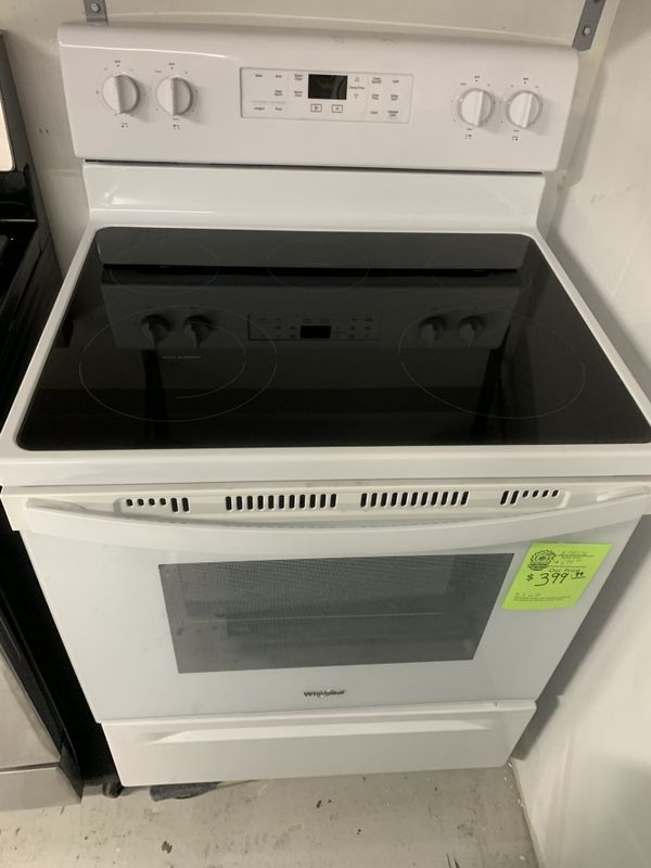 NEW WHIRLPOOL WHITE GLASS TOP STOVE ELECTRIC RANGE For Sale In Raleigh   7f4b62ccc875463dacec2c516d80a5a1 