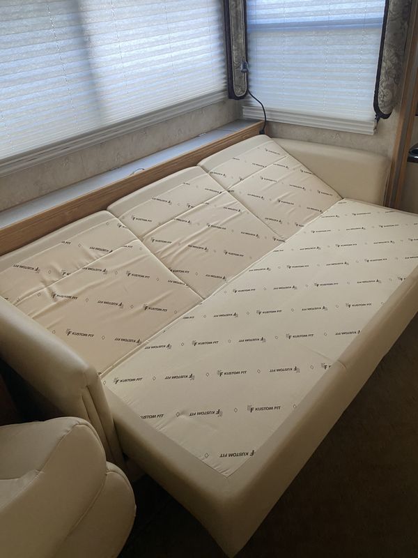 Rv leather secret sleeper sofa couch motorhome for Sale in Houston, TX