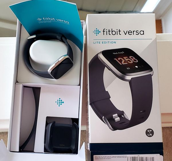 fitbit versa lite charcoal