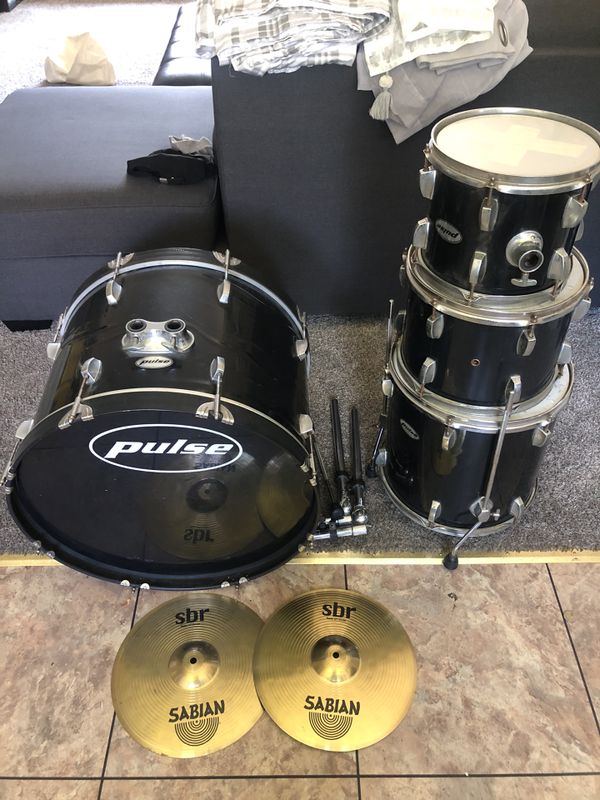 Pulse Drum Set Shell Pack w/ Sabian hihat cymbals for Sale in Los