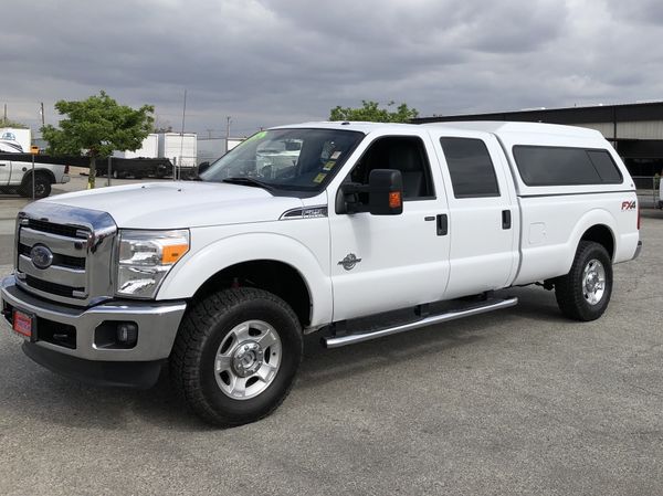 Ford f250 f350 camper shell 8ft bed long bed white F-250 F-350 camper ...