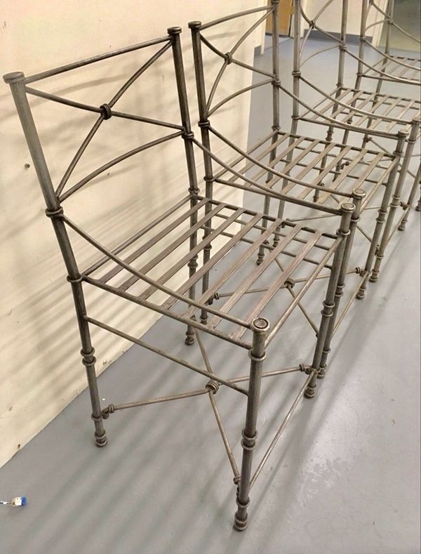 4 Bar Stools Wrought Iron Pier One Medici Collection for Sale in San