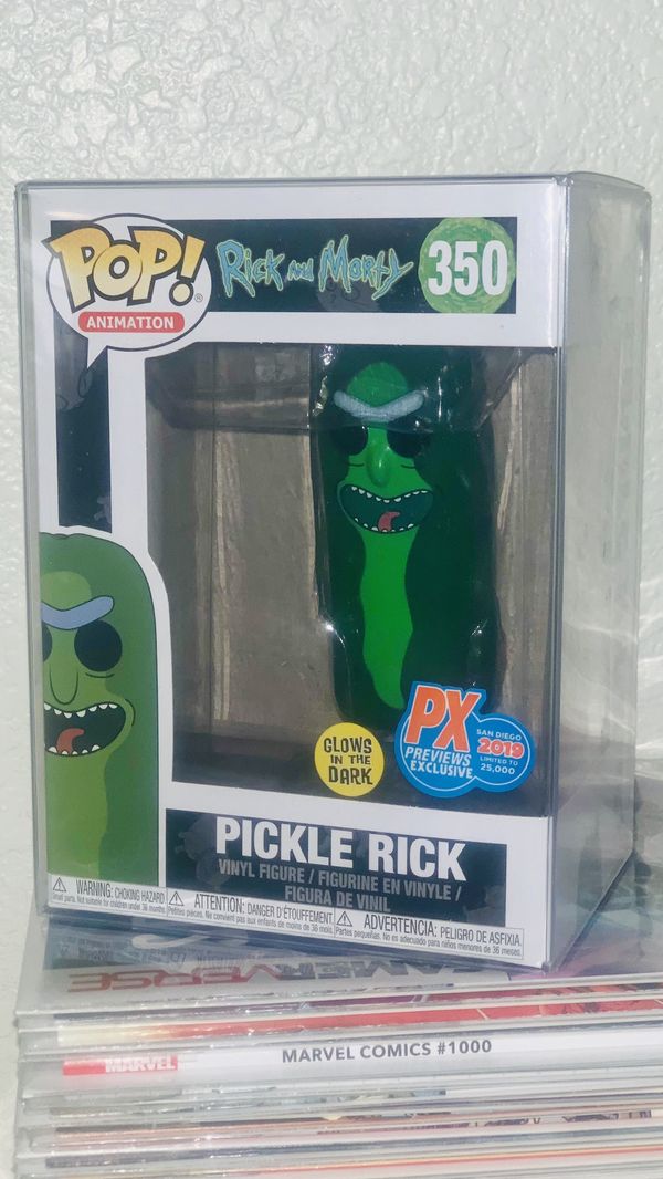 pickle rick pop glow in the dark