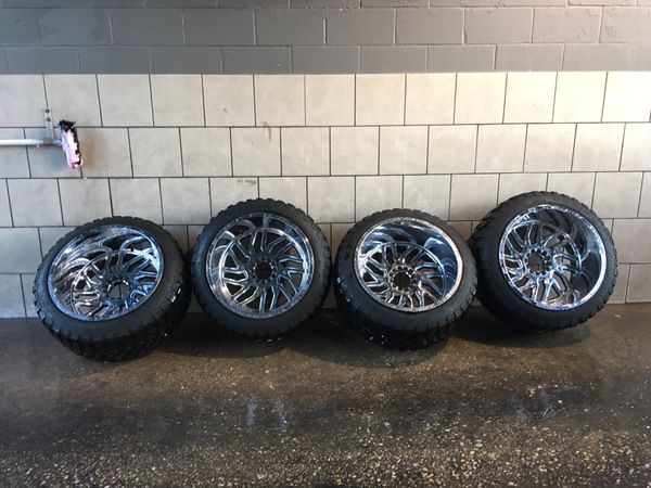 Tis chrome wheels 22x14 on 33s for Sale in San Antonio, TX - OfferUp