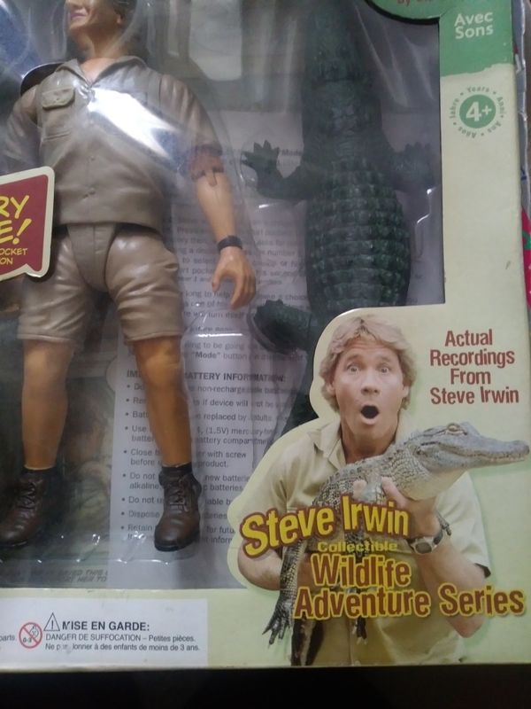 steve irwin talking crocodile rescue action figure