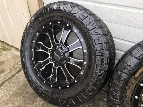 Raceline 20x9 Wheels 8x180mm 295/60r20 Nitto Ridge Grappler for Sale in ...