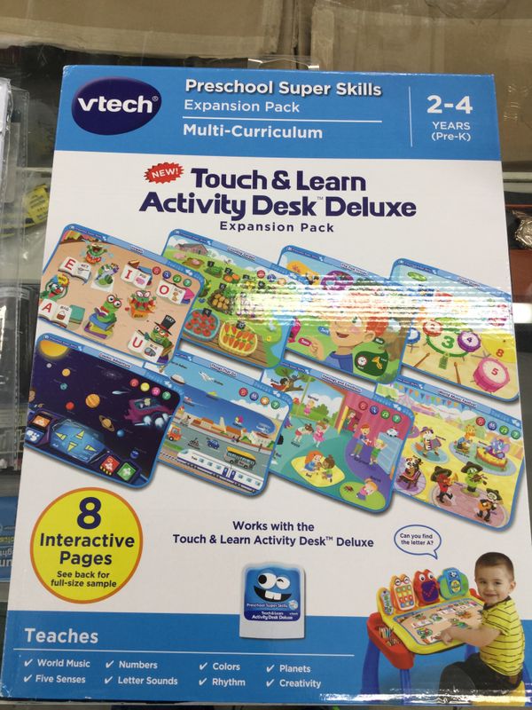 Vtech touch and learn activity desk deluxe expansion pack preschool