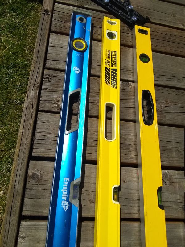 EMPIRE 4ft LEVELS + GRADE LASER LEVEL & ANGLE FINDER • EXCELLENT