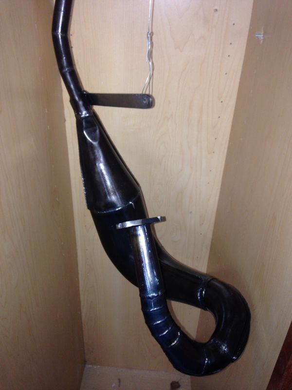 Motorized bicycle 66/80cc custom expansion chamber exhaust