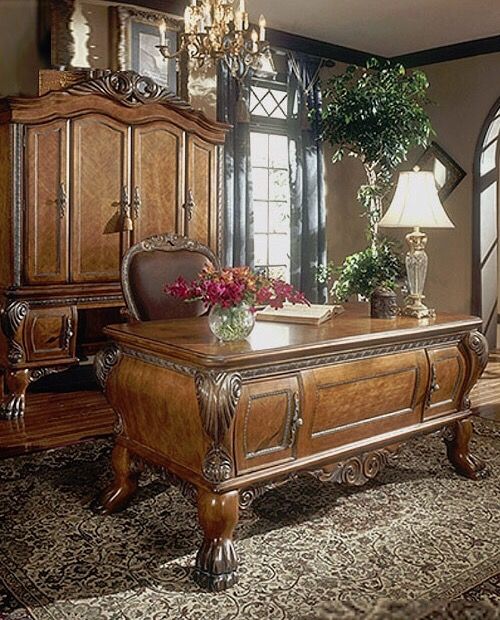 Michael Amini Aico Eden Collection Set Of Home Office Executive Desk 1 500sold