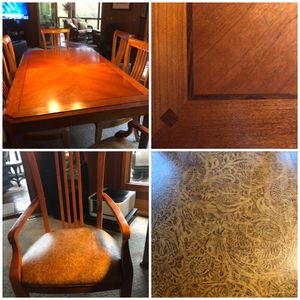 New And Used Dining Tables For In Kansas City Mo Offerup Kansas City Mo Thomasville Dining Table With 2 Leafs And 6 Leather Chairs Arms For
