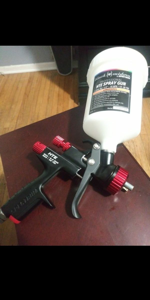 New Black Widow HTE 1.3 Paint Gun w/ Gravity Bucket for Sale in Norwalk
