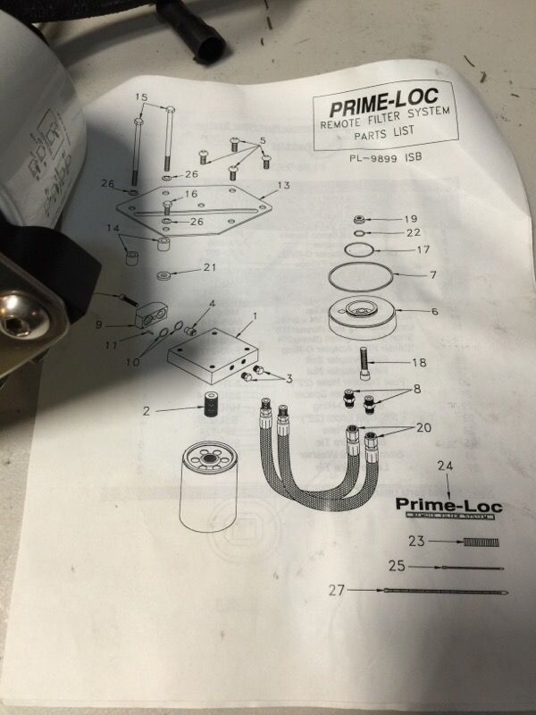 PrimeLoc remote Fuel filter for 199899 Cummins ISB for Sale in