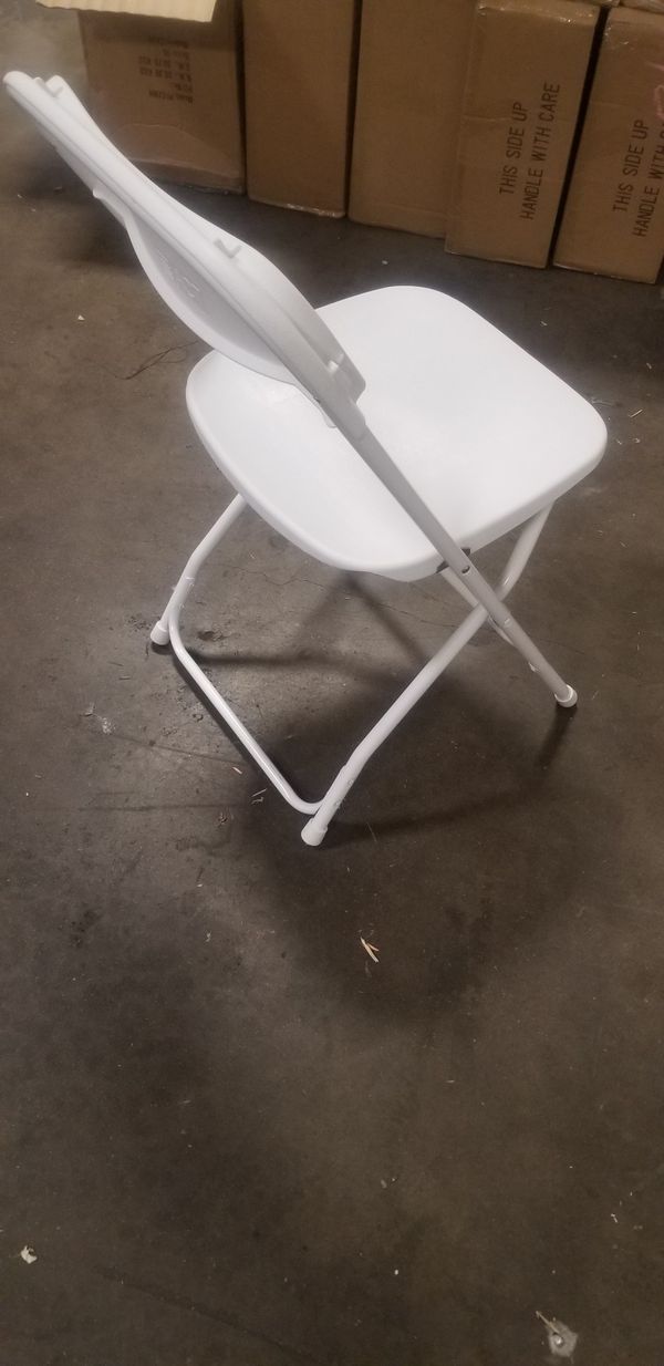 White folding chairs NEW LIFETIME for Sale in Lynwood, CA - OfferUp